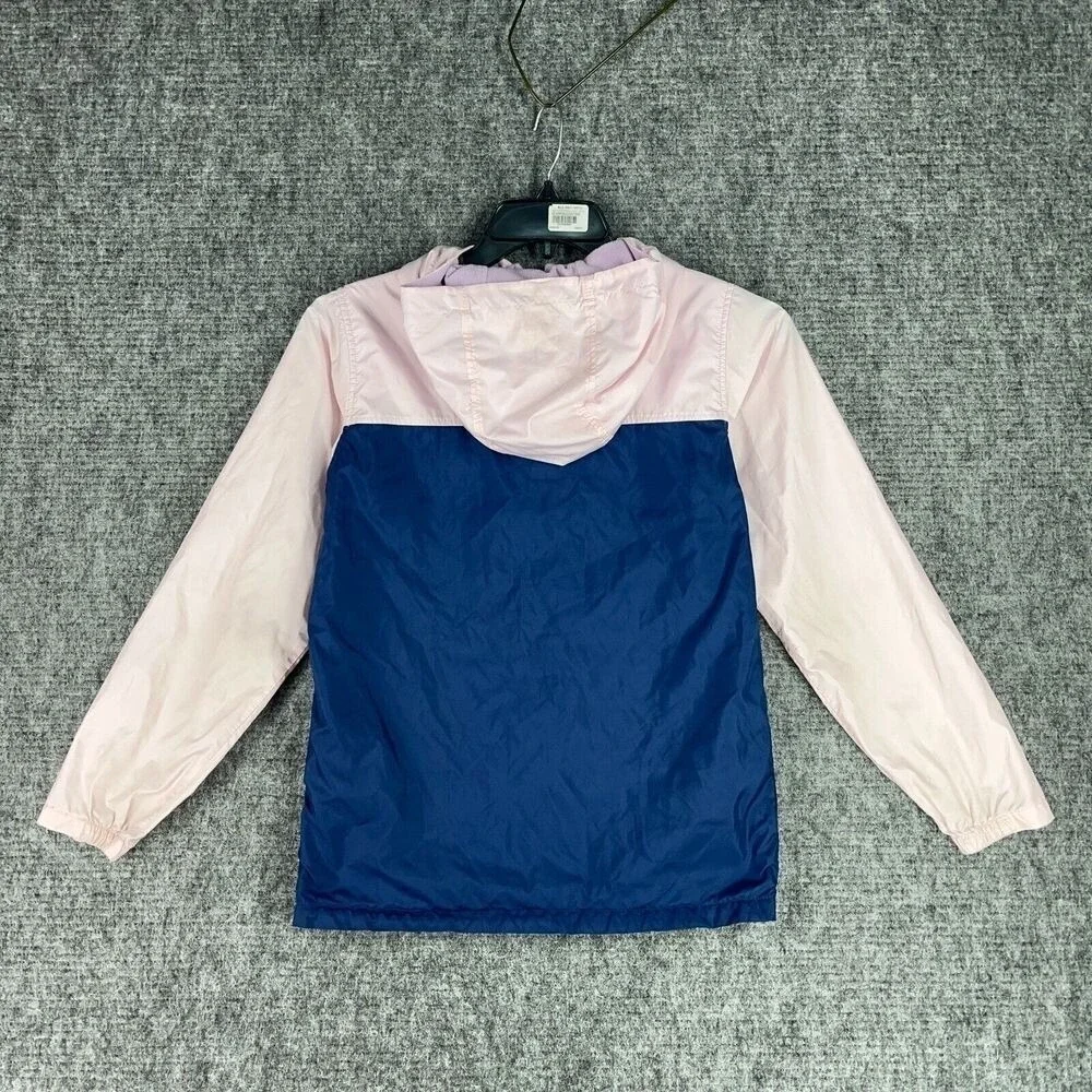 Columbia Fleece Lined Jacket Girls L 14/16 Colorblock Hooded Hiking Outdoor